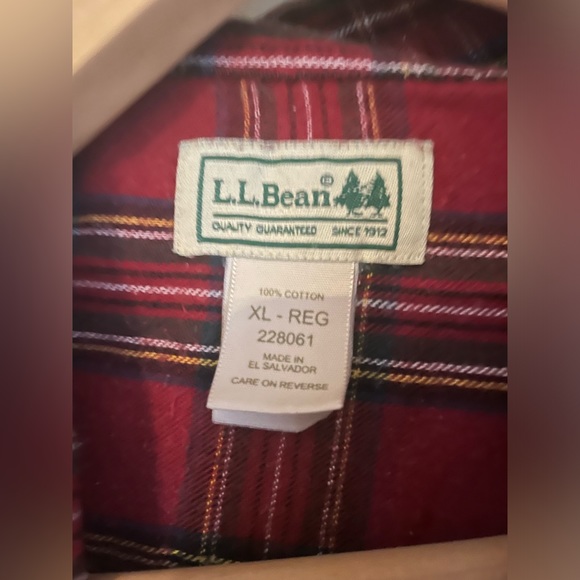 LLBean vintage button down flannel. Men’s‎ XL regular. 100% cotton - Picture 3 of 5